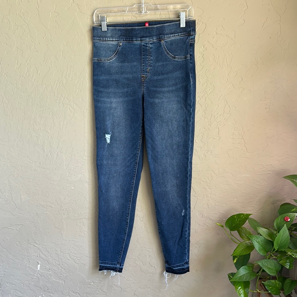 SPANX raw‎ hem skinny stretchy jeans, size medium